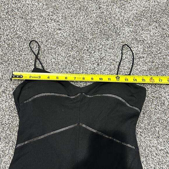 DAVID MEISTER Black Spaghetti Strap Padded Black Dress, Size 4 - Picture 8 of 11